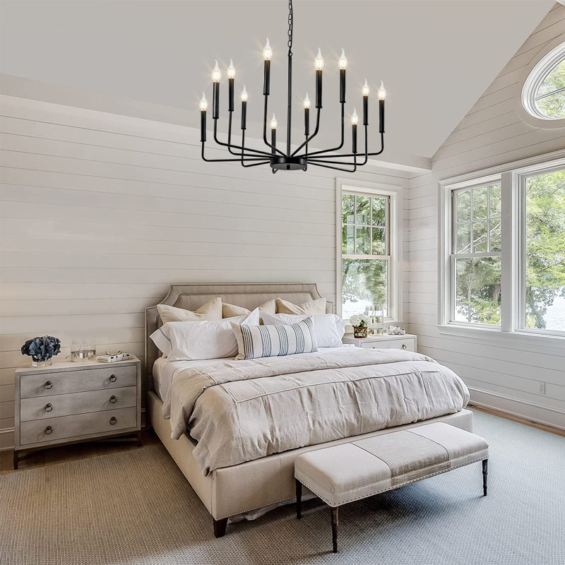 Winston Porter 12- Light Dimmable candle Chandelier